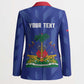 Personalized Haiti Football Blazer Les Grenadiers Made History Once Again Blue Color