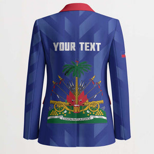 Personalized Haiti Football Blazer Les Grenadiers Made History Once Again Blue Color