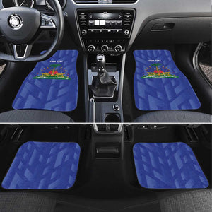 Personalized Afro Haiti Football Car Mats Les Grenadiers Made History Once Again Blue Color - African Pride
