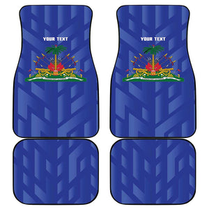 Personalized Afro Haiti Football Car Mats Les Grenadiers Made History Once Again Blue Color - African Pride
