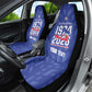 Personalized Afro Haiti Football Car Seat Cover Les Grenadiers Made History Once Again Blue Color - African Pride