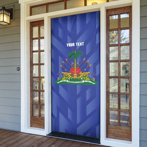 Personalized Haiti Football Door Cover Les Grenadiers Made History Once Again Blue Color