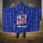 Personalized Afro Haiti Football Hooded Blanket Les Grenadiers Made History Once Again Blue Color - African Pride