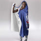 Personalized Afro Haiti Football Hooded Blanket Les Grenadiers Made History Once Again Blue Color - African Pride