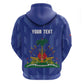 Personalized Afro Haiti Football Hoodie Les Grenadiers Made History Once Again Blue Color - African Pride