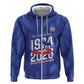 Personalized Afro Haiti Football Hoodie Les Grenadiers Made History Once Again Blue Color - African Pride