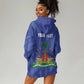 Personalized Afro Haiti Football Hoodie Dress Les Grenadiers Made History Once Again Blue Color - African Pride