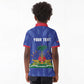 Personalized Afro Haiti Football Kid Polo Shirt Les Grenadiers Made History Once Again Blue Color LT14