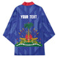 Personalized Haiti Football Kimono Les Grenadiers Made History Once Again Blue Color