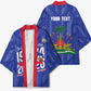 Personalized Haiti Football Kimono Les Grenadiers Made History Once Again Blue Color