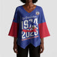Personalized Haiti Football Kimono Sleeve Blouse Les Grenadiers Made History Once Again Blue Color