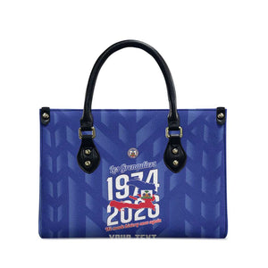 Personalized Haiti Football Leather Bag Les Grenadiers Made History Once Again Blue Color