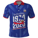 Personalized Afro Haiti Football Polo Shirt Les Grenadiers Made History Once Again Blue Color - African Pride