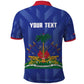 Personalized Afro Haiti Football Polo Shirt Les Grenadiers Made History Once Again Blue Color - African Pride