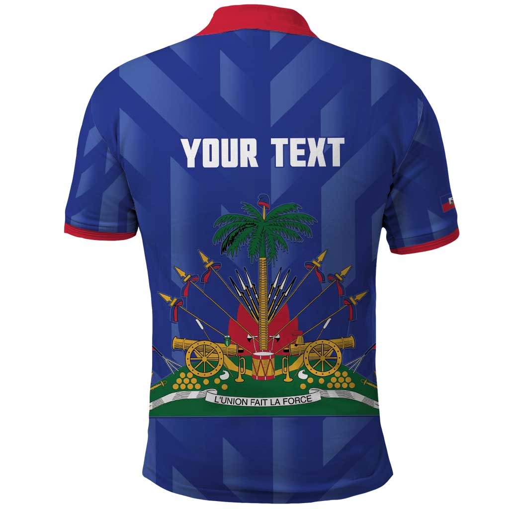 Personalized Afro Haiti Football Polo Shirt Les Grenadiers Made History Once Again Blue Color - African Pride