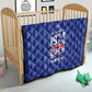 Personalized Afro Haiti Football Quilt Les Grenadiers Made History Once Again Blue Color - African Pride