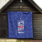 Personalized Afro Haiti Football Quilt Les Grenadiers Made History Once Again Blue Color - African Pride