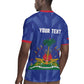 Personalized Afro Haiti Football Rugby Jersey Les Grenadiers Made History Once Again Blue Color - African Pride