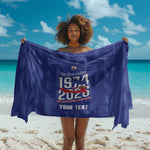 Personalized Afro Haiti Football Sarong Les Grenadiers Made History Once Again Blue Color - African Pride