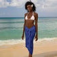 Personalized Afro Haiti Football Sarong Les Grenadiers Made History Once Again Blue Color - African Pride