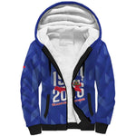 Personalized Afro Haiti Football Sherpa Hoodie Les Grenadiers Made History Once Again Blue Color - African Pride