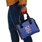 Personalized Afro Haiti Football Shoulder Handbag Les Grenadiers Made History Once Again Blue Color - African Pride