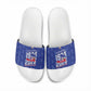 Personalized Haiti Football Slide Sandals Les Grenadiers Made History Once Again Blue Color