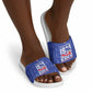 Personalized Haiti Football Slide Sandals Les Grenadiers Made History Once Again Blue Color
