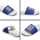 Personalized Haiti Football Slide Sandals Les Grenadiers Made History Once Again Blue Color