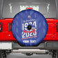 Personalized Afro Haiti Football Spare Tire Cover Les Grenadiers Made History Once Again Blue Color - African Pride