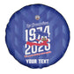 Personalized Afro Haiti Football Spare Tire Cover Les Grenadiers Made History Once Again Blue Color - African Pride
