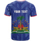 Personalized Afro Haiti Football T shirt Les Grenadiers Made History Once Again Blue Color - African Pride
