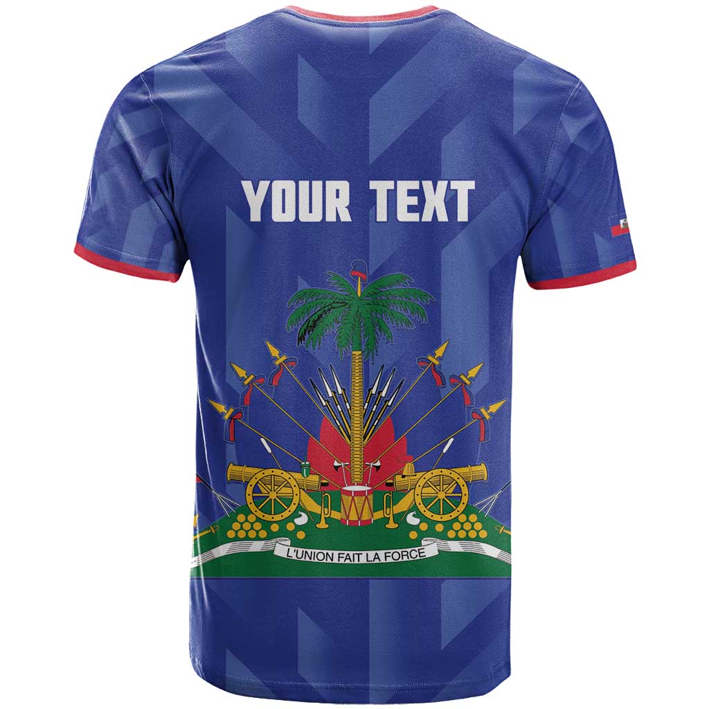 Personalized Afro Haiti Football T shirt Les Grenadiers Made History Once Again Blue Color - African Pride
