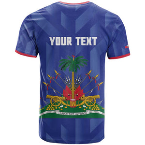 Personalized Afro Haiti Football T shirt Les Grenadiers Made History Once Again Blue Color - African Pride