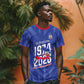 Personalized Afro Haiti Football T shirt Les Grenadiers Made History Once Again Blue Color - African Pride