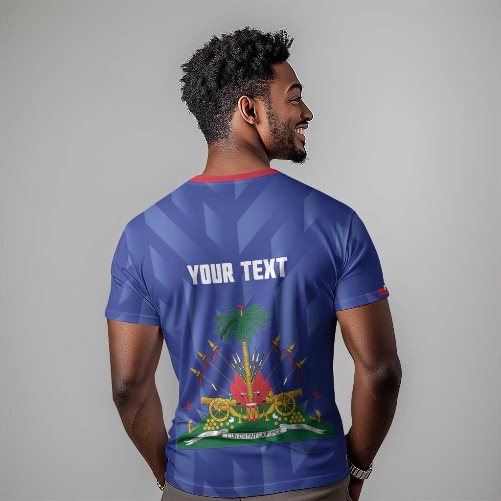Personalized Afro Haiti Football T shirt Les Grenadiers Made History Once Again Blue Color - African Pride