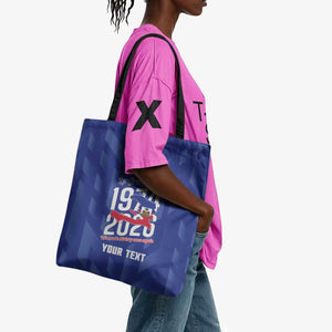 Personalized Haiti Football Tote Bag Les Grenadiers Made History Once Again Blue Color