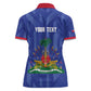 Personalized Afro Haiti Football Women Polo Shirt Les Grenadiers Made History Once Again Blue Color LT14