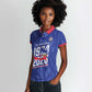 Personalized Afro Haiti Football Women Polo Shirt Les Grenadiers Made History Once Again Blue Color LT14
