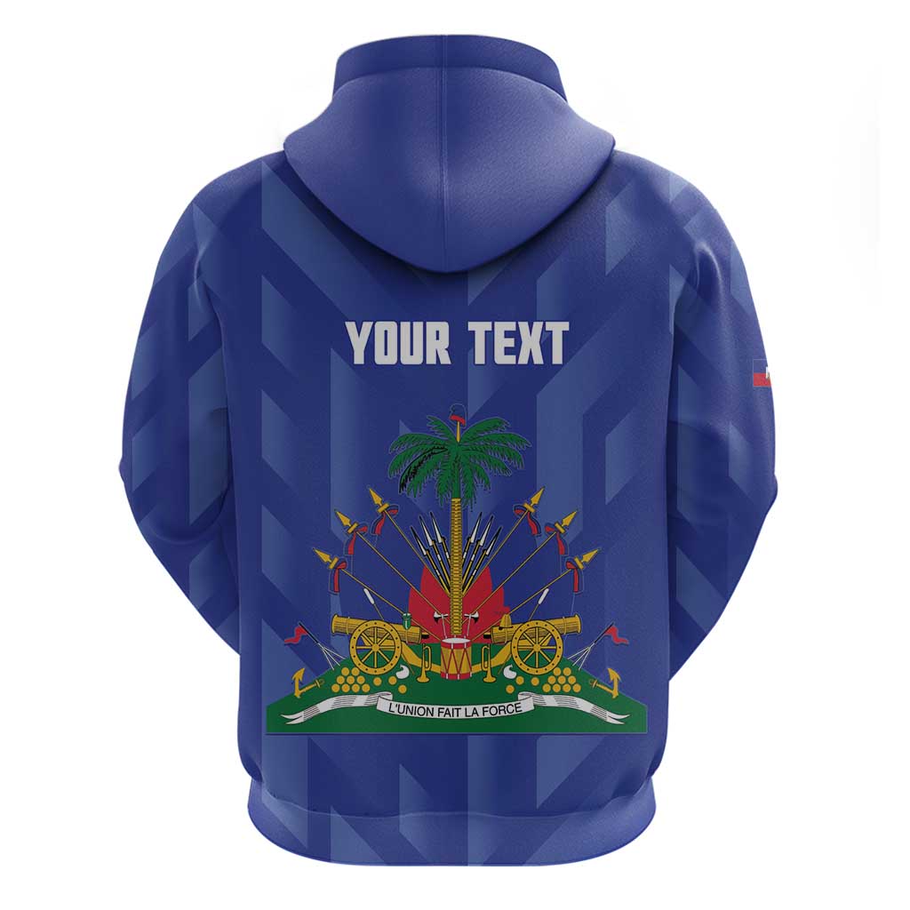 Personalized Afro Haiti Football Zip Hoodie Les Grenadiers Made History Once Again Blue Color - African Pride