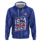 Personalized Afro Haiti Football Zip Hoodie Les Grenadiers Made History Once Again Blue Color - African Pride