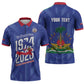 Personalized Haiti Football Zipper Polo Shirt Les Grenadiers Made History Once Again Blue Color