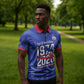 Personalized Haiti Football Zipper Polo Shirt Les Grenadiers Made History Once Again Blue Color