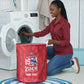 Personalized Afro Haiti Football Laundry Basket Les Grenadiers Made History Once Again Red Color - African Pride