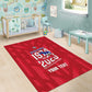Personalized Afro Haiti Football Area Rug Les Grenadiers Made History Once Again Red Color - African Pride
