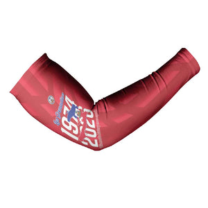 Personalized Haiti Football Arm Sleeves Les Grenadiers Made History Once Again Red Color