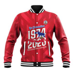 Personalized Afro Haiti Football Baseball Jacket Les Grenadiers Made History Once Again Red Color - African Pride