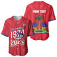 Personalized Afro Haiti Football Baseball Jersey Les Grenadiers Made History Once Again Red Color LT14