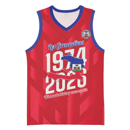 Personalized Afro Haiti Football Basketball Jersey Les Grenadiers Made History Once Again Red Color - African Pride