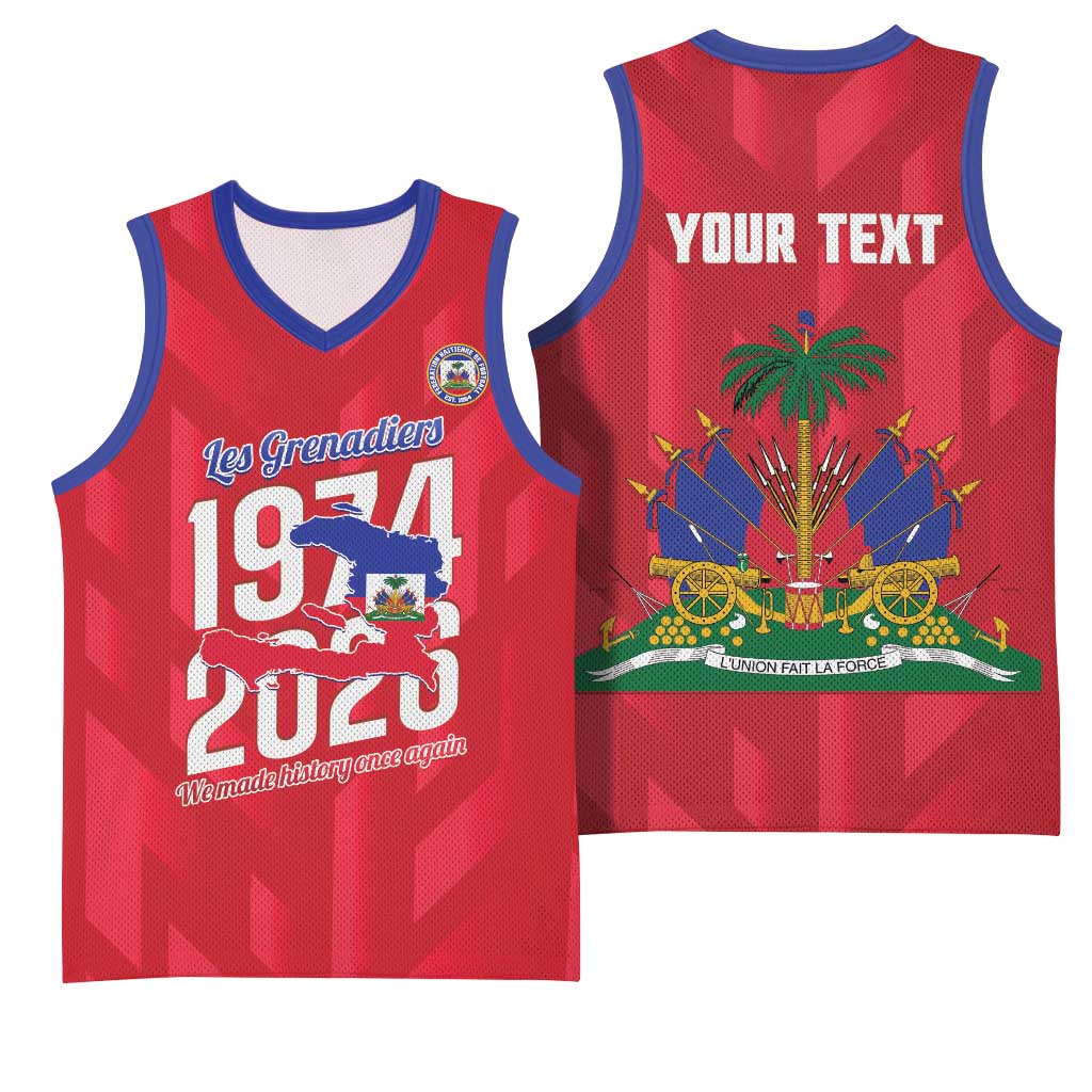Personalized Afro Haiti Football Basketball Jersey Les Grenadiers Made History Once Again Red Color - African Pride